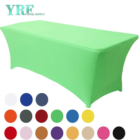 Rectangular Stretch Spandex Table Cover Grass Green 8ft/96"L x 30"W x 30"H Polyester For Party