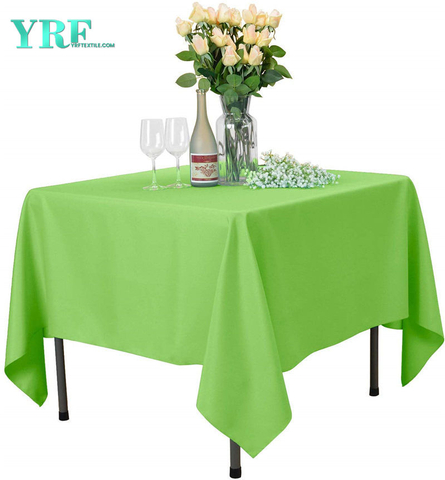 Square Table Cloths Apple Green 54x54 inch Pure 100% Polyester Wrinkle Free for Weddings