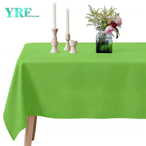 Oblong Table Cloths Apple Green 60x102 inch Pure 100% Polyester Wrinkle Free for Weddings
