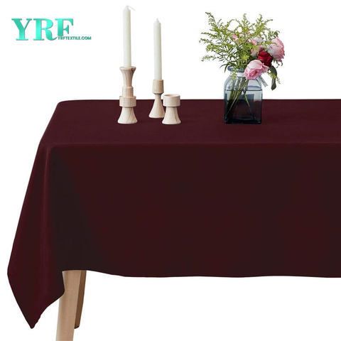 Oblong Table Cloths Wine red 60x102 inch Pure 100% Polyester Wrinkle Free for Weddings