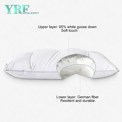 Wholesale Customized Breathable 5 Star Hotel Neck Protection White Feather Pillow
