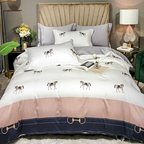 Home Product Bedding Cotton Printed Comfortable 3PCS Full Bed Sheet