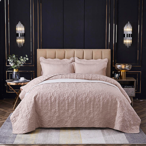 Hotel Bedding Silver Bed Linen Bedspread California King Comforter Set for All Season