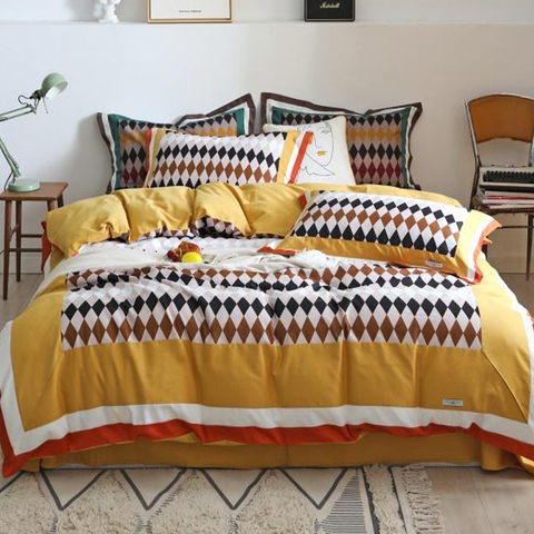 Luxury Bedding Set Cotton Brushed Fabric Comfortable For King Bed