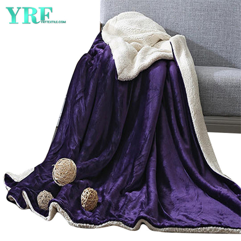 Polyester Blanket Reversible Ultra Fluffy Warm Violet For Queen Size