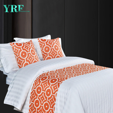 Condo King Bed Yarn-Dyed Jacquard Orange Decorate Bed Flags