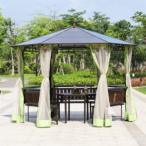 Quality Aluminum frame with Tables and chairs garden gazebo